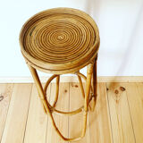 Vintage rattan plant holder