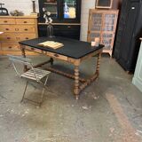Louis XIII style table in raw oak