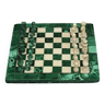 Petit jeux d'échecs en malachite et en marbre