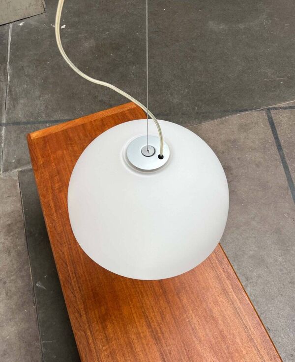 Lampe suspension en verre modèle Gaia postmoderne italien par Luciano Cesaro pour Tre Ci Luce, années 1980, lot de 2