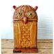 Boîte bois déco rotin