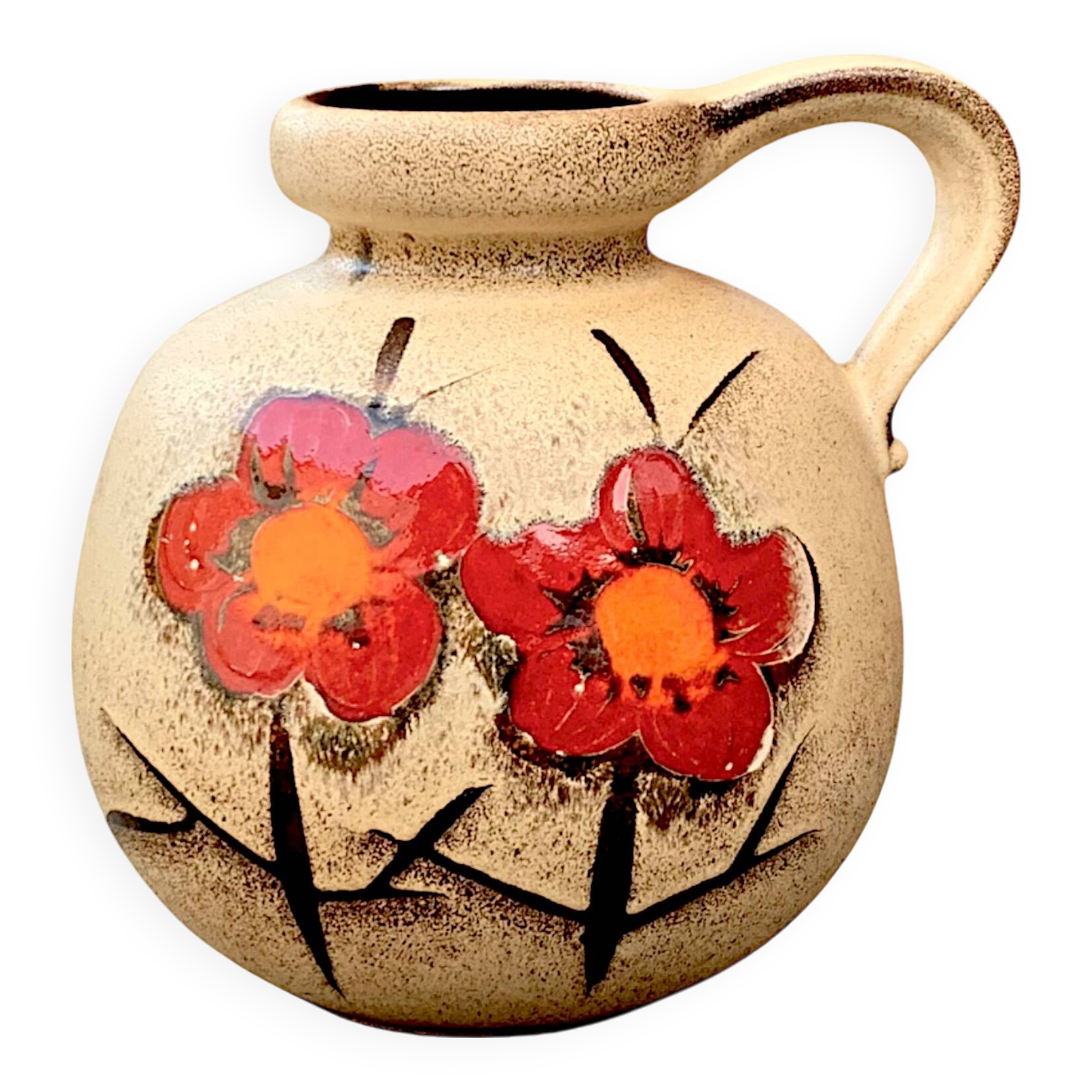 Scheurich vase 484-21 - West Germany - floral decoration