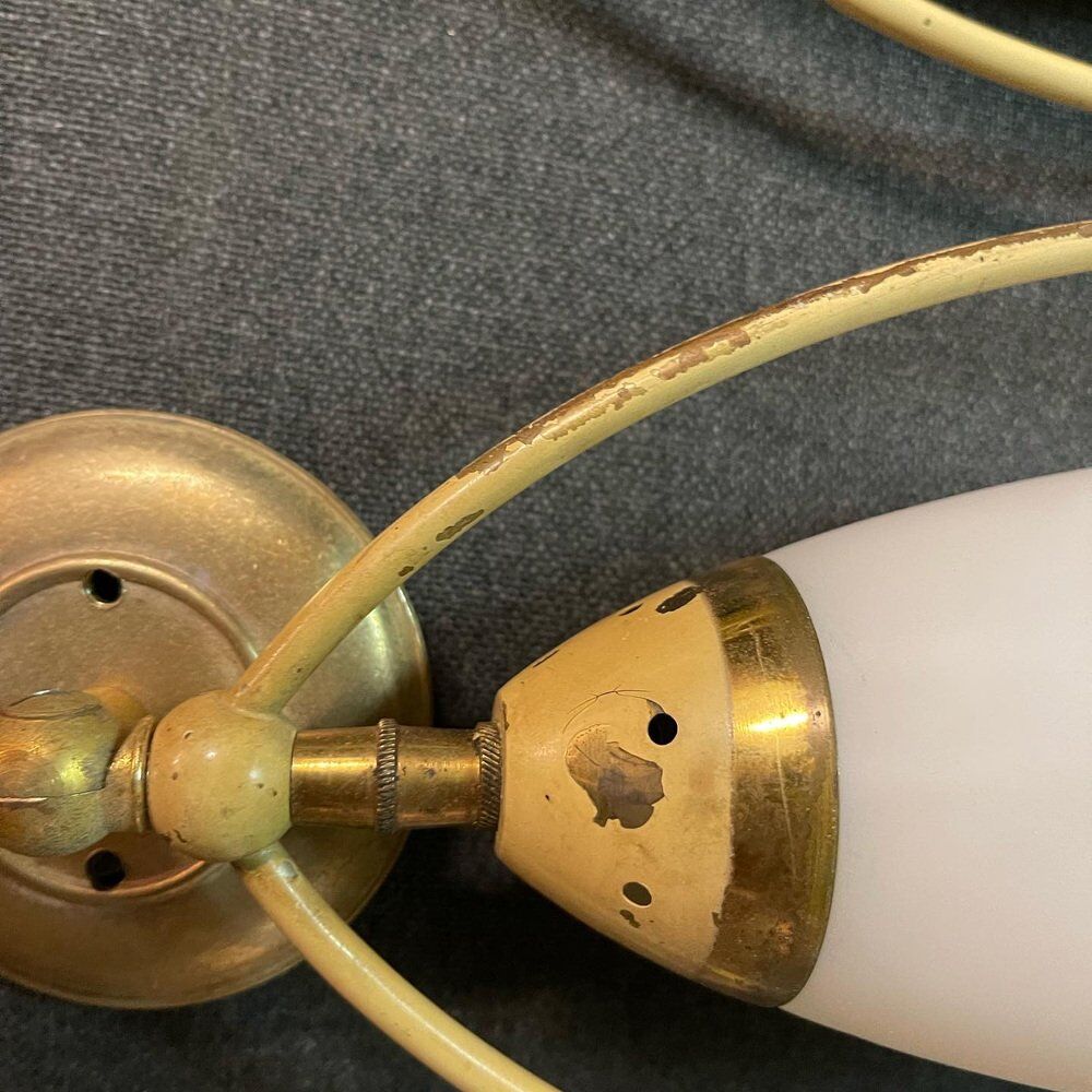 Italian opaline glass sconces