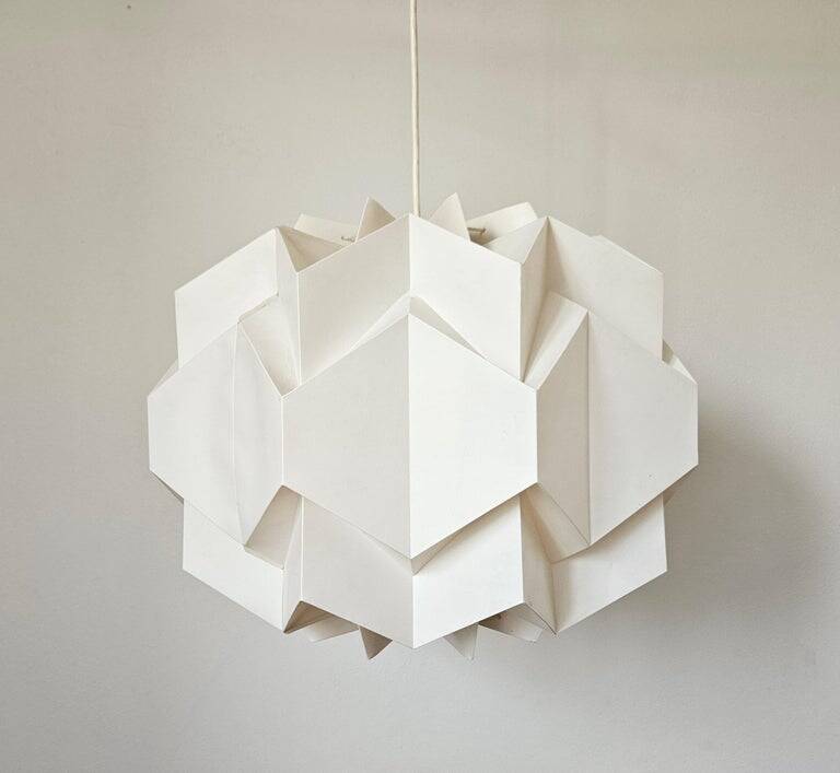 Rare large pendant from the mid-century, Le Klint style, Denmark, 1970