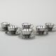 Set of stainless steel cups, Italian design, 1980s, production: Italy