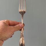 Series of 21 antique silver metal table forks