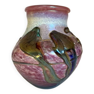Vase en cristal soufflé - jean claude novaro