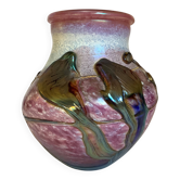 Blown crystal vase Novaro Jean Claude