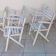 5 fauteuils de jardin en bois vintage  gleizes