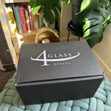 Set of 6 Murano glass glasses, handmade.