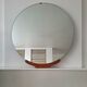Large vintage round mirror 90cm, retro decoration