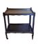 Desserte, table à roulettes, table d'appoint 1950  bois massif teinté noir