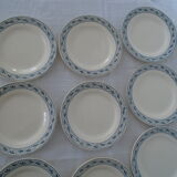 10 Choisy Plates the Roy Iron Land Model Champigny old earth blue décor