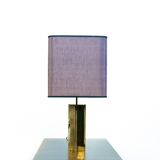 POLISHED/FROSTED BRONZE LAMP MICHEL MANGEMATIN FRANCE 1960