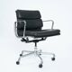 Bureau Eames Softpad marron, chaise EA418 Herman Miller, années 1980