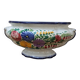 Old serving dish, vegetable dish, soup tureen without lid, flower decoration