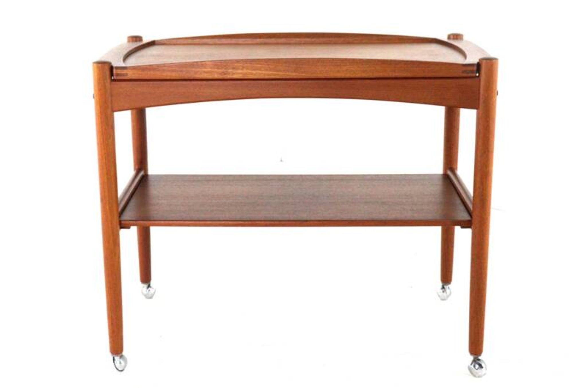 Poul Hundevad trolley with removable tray - danish design