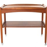Poul Hundevad trolley with removable tray - danish design