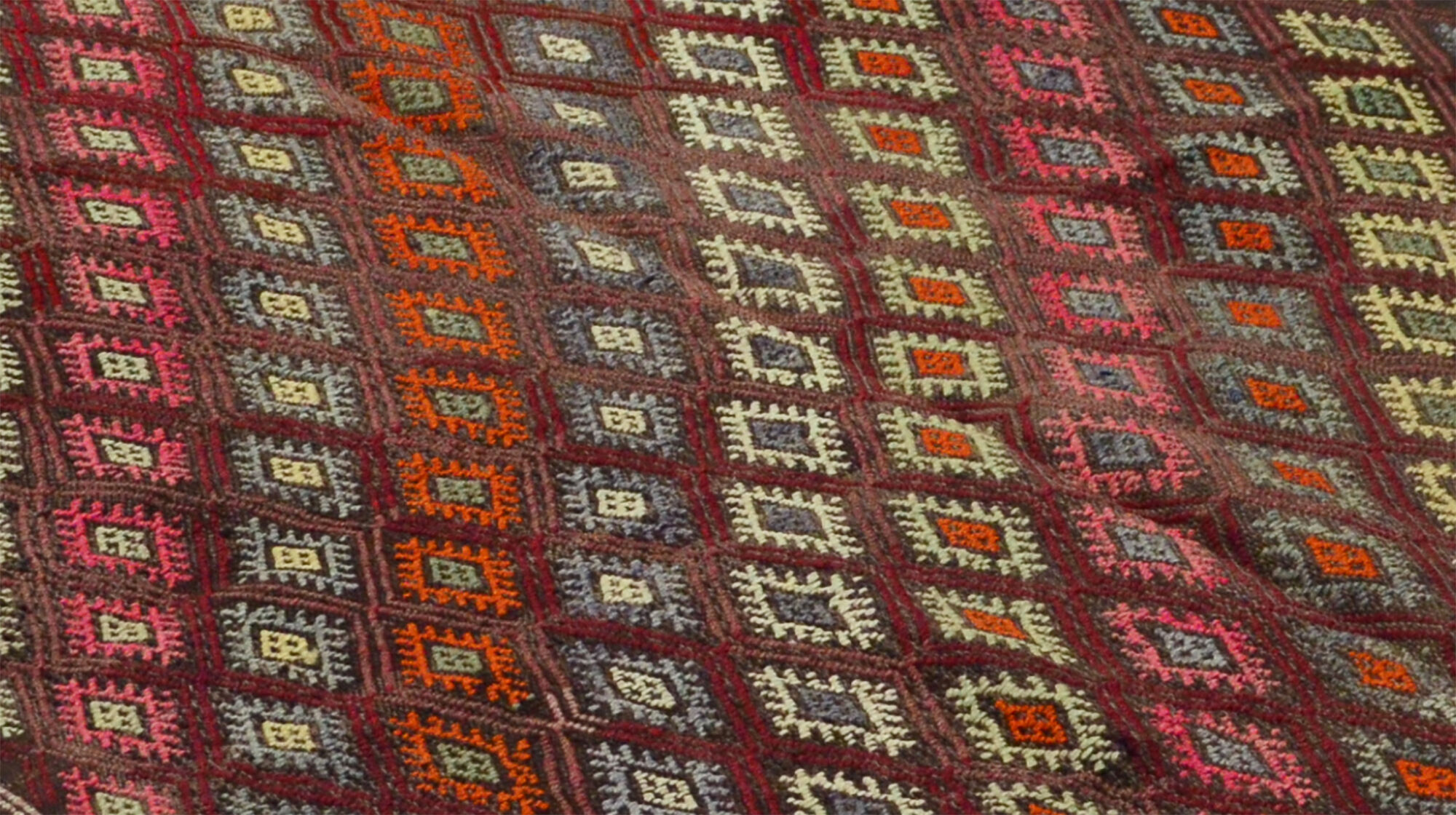 Anatolian handmade kilim rug 191 cm x 143 cm