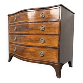 Antique Georg III mahogany serpentine chest of drawers, England, 1780s