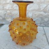 Vase herisson , vintage amber color