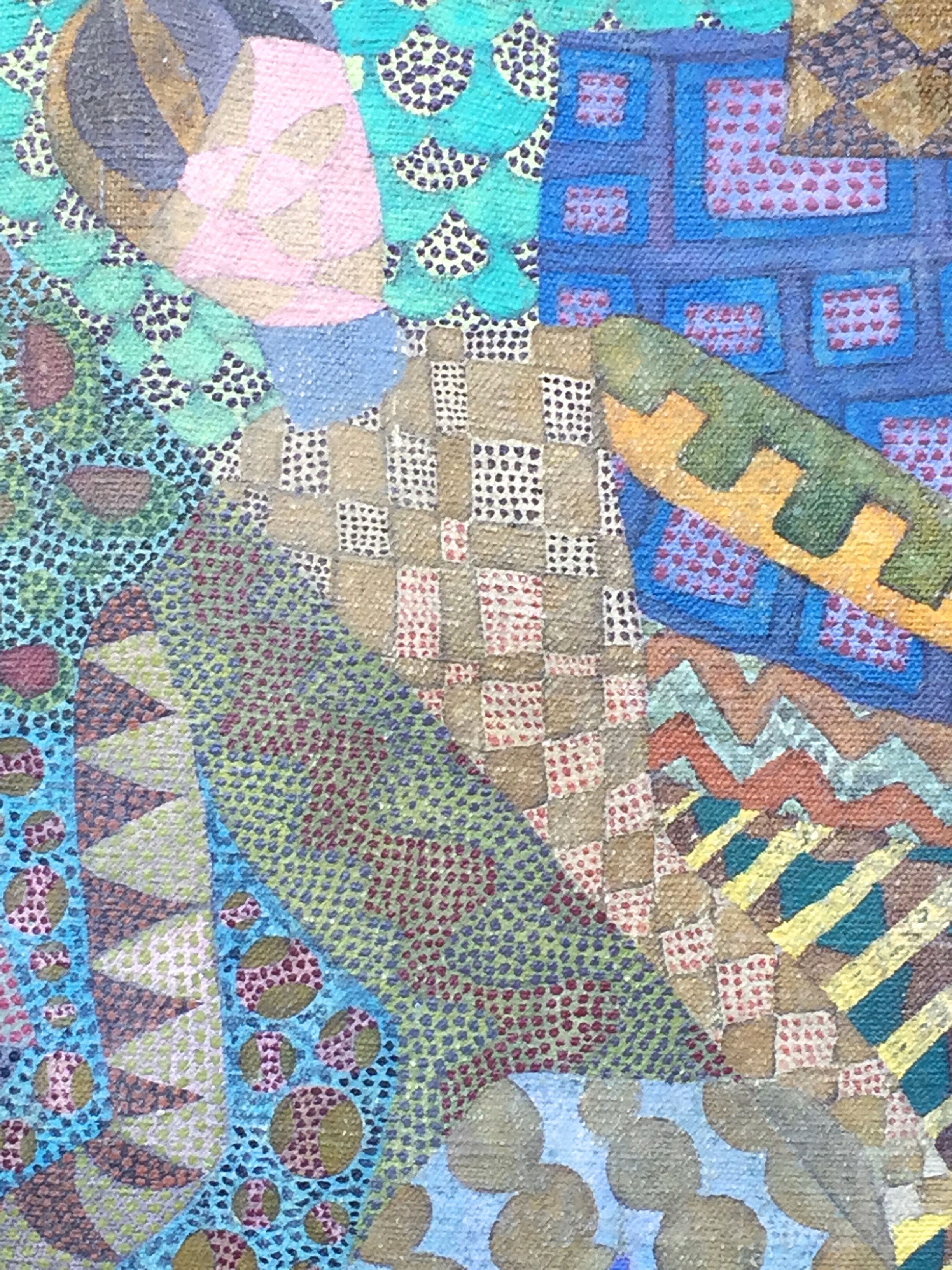 Post-pointillist painting, 60's signed M. d'Estienny