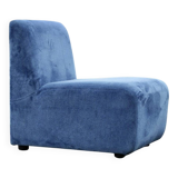 Chauffeuse velours bleu, circa 1980