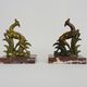 Pair of art deco book greenhouse in regulates and marble. Signed Ucra