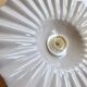 Vintage lilac taupe pleated ceramic pendant light