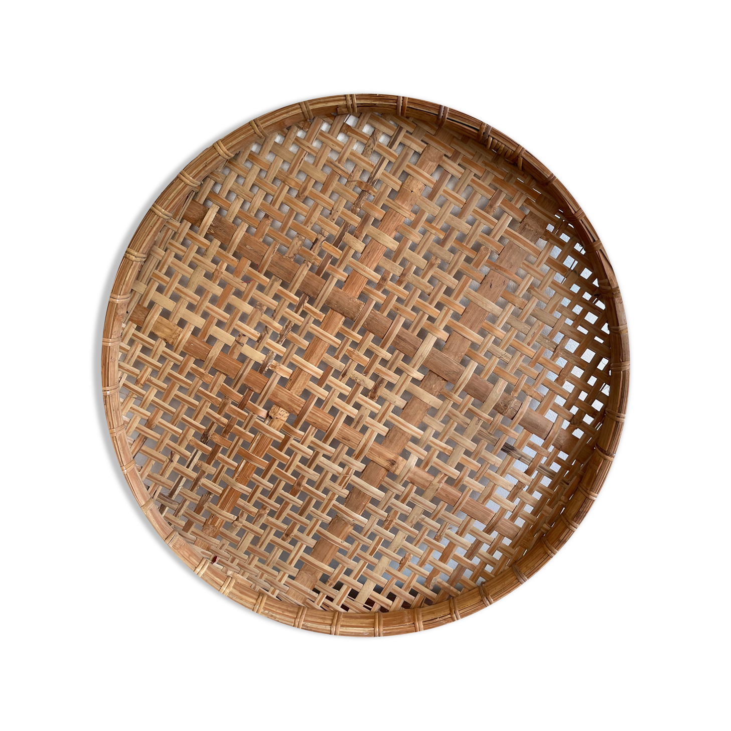 Large bamboo rattan tray