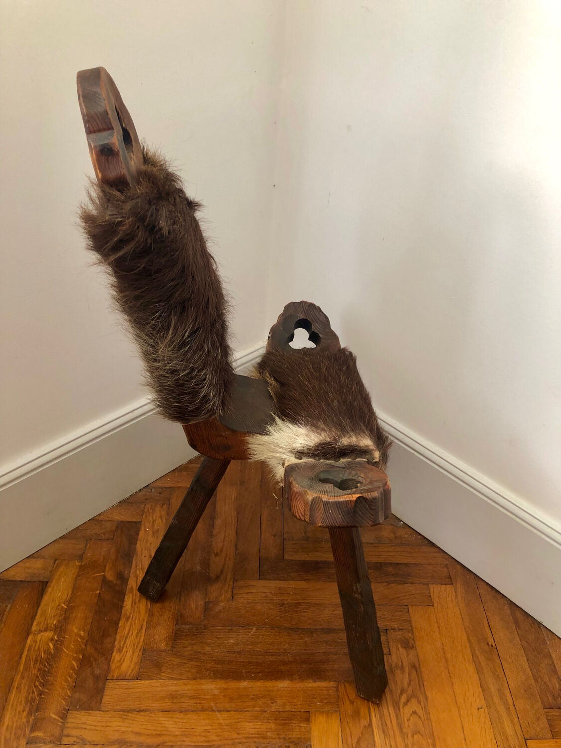 Brutalist tripod chair