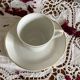 10 tasses à expresso et soucoupes en porcelaine Bernardeau Limoges Ronsard