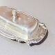 Antique Silver Butter Dish With Crystal Liner & Spoon, Elegant Vintage Tableware