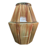 Vase Art Déco octogonal en grès émaillé