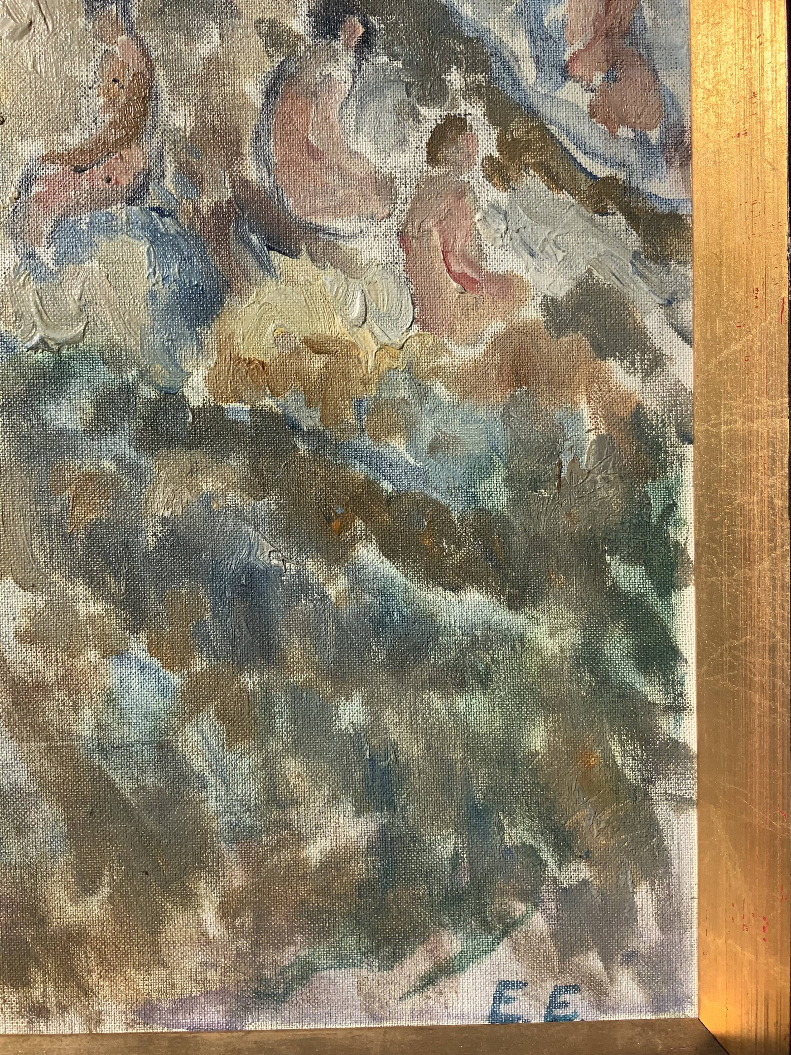 Vintage Oil On Canvas Landscape By Eva Eneroth, Paris, Mid 20th Century