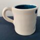 2 cups maja white and blue enamelled ceramic cups