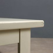 Vintage white lacquered wooden coffee table, designer, Italy, 1970s.