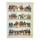 Engraving • Uniforms of the French armies 2 • Original and vintage poster from 1898