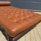 Knoll barcelona daybed mies van der rohe in cognac venezia leather, as new