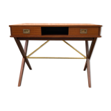 Scandinavian 60s teak desk with 2 drawers.