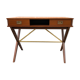 Scandinavian 60s teak desk with 2 drawers.
