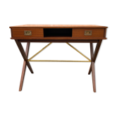 Bureau scandinave années 60 en teck à 2 tiroirs.