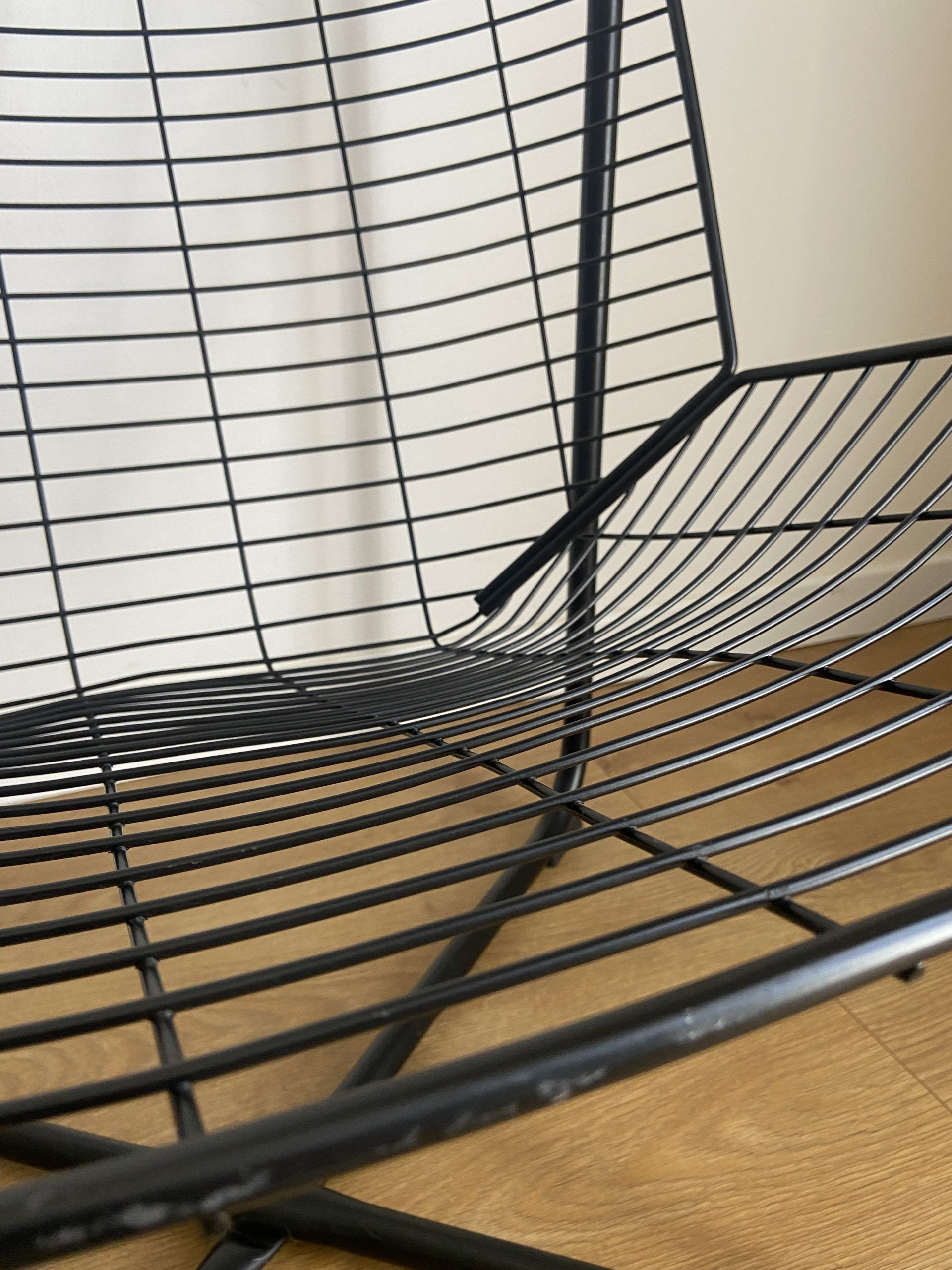 Black räane armchair by niels gammelgaard for ikea