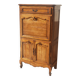 Secrétaire ancien scriban vintage en bois de noyer style Louis XV
