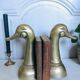 Pair of brass book ends 21cm