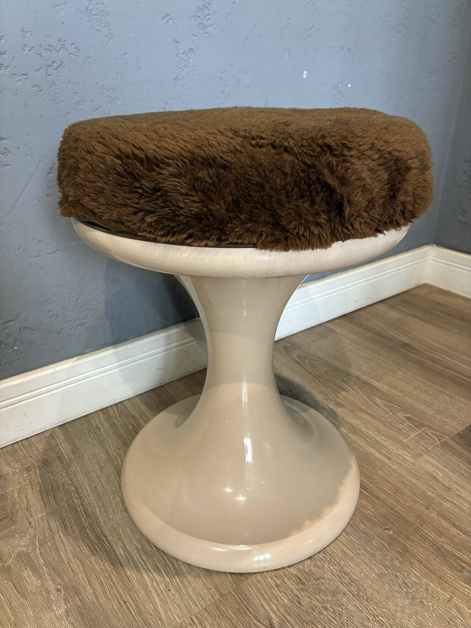 Emsa design stool, 1970s, with an extra seat cover
