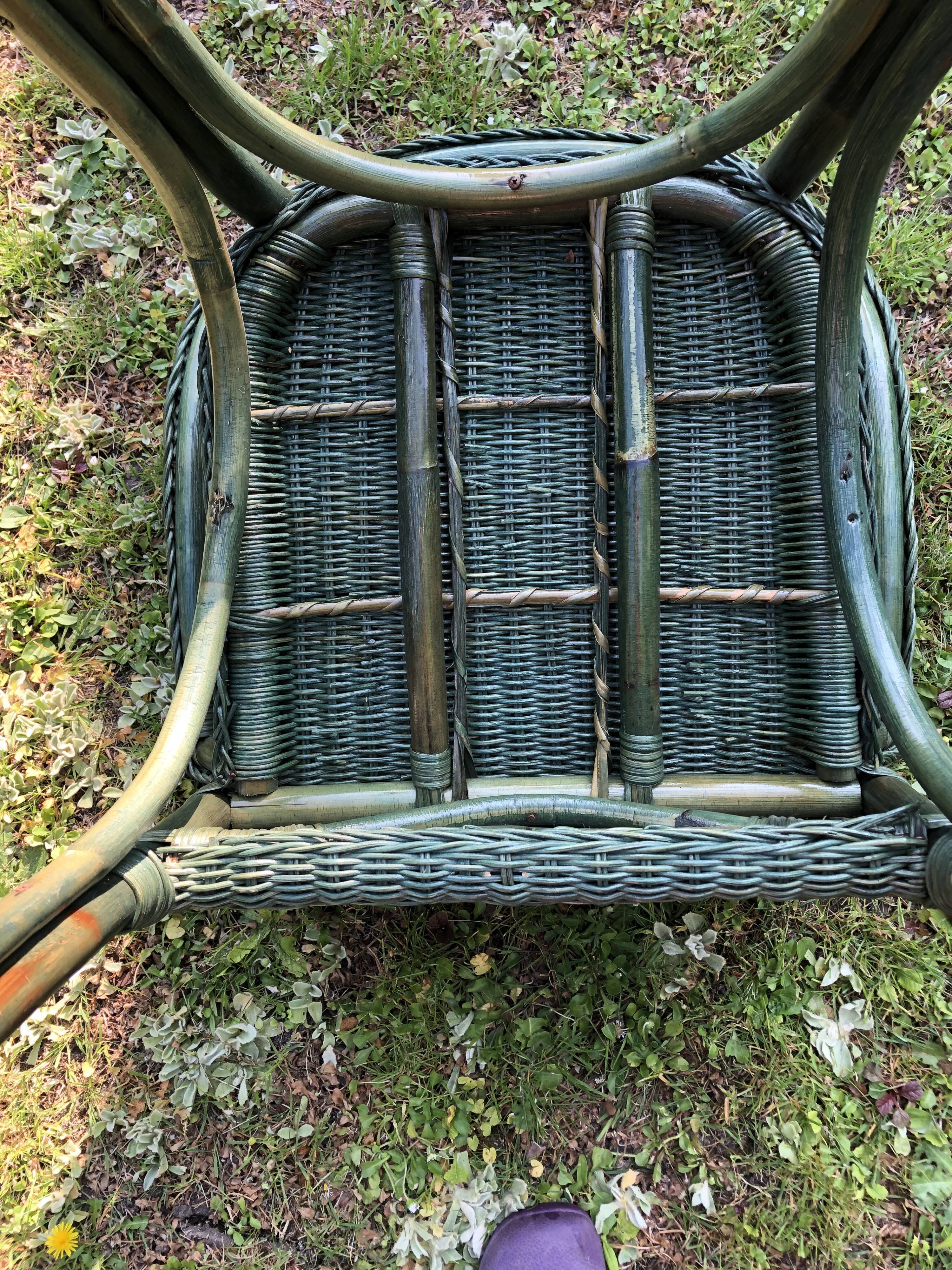 Vintage rattan armchair