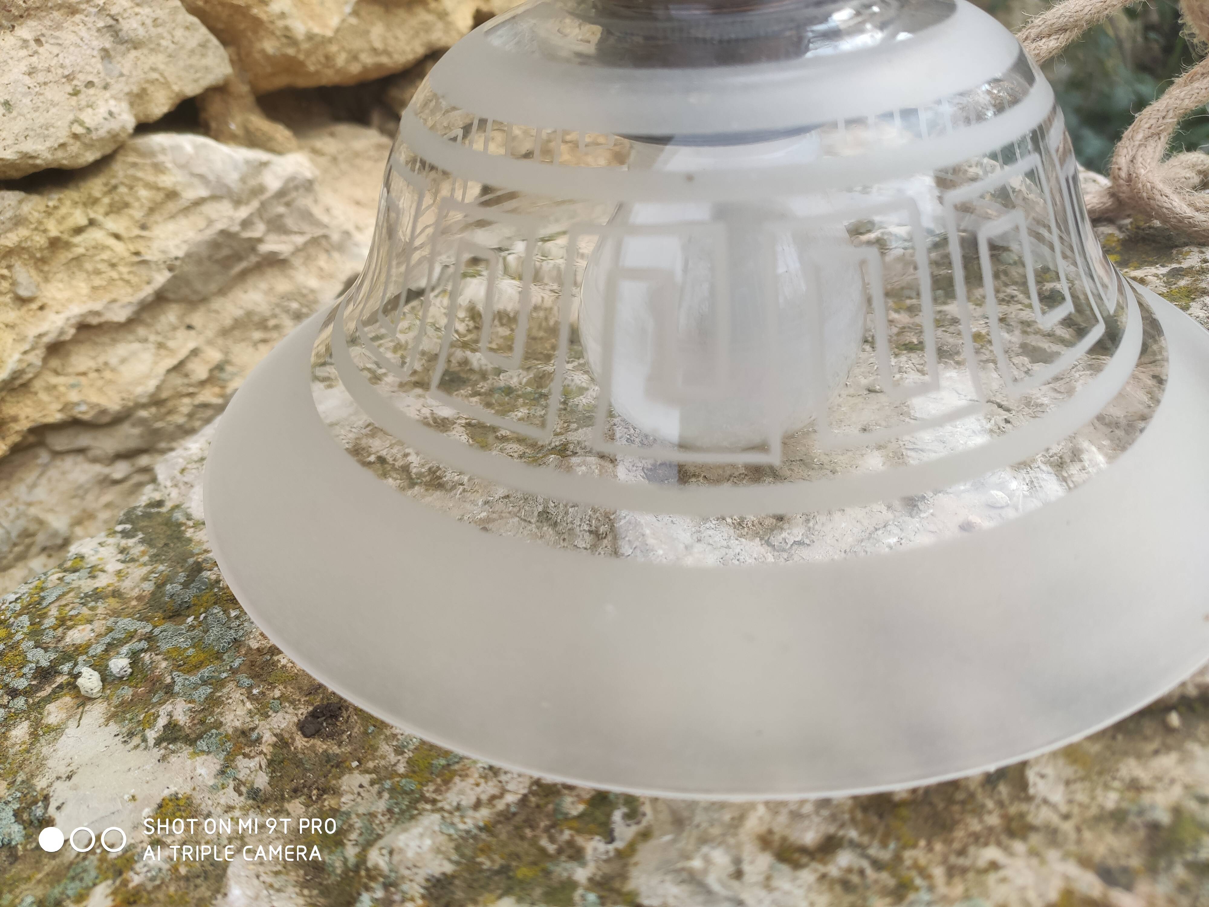 Lampe baladeuse globe vintage en verre