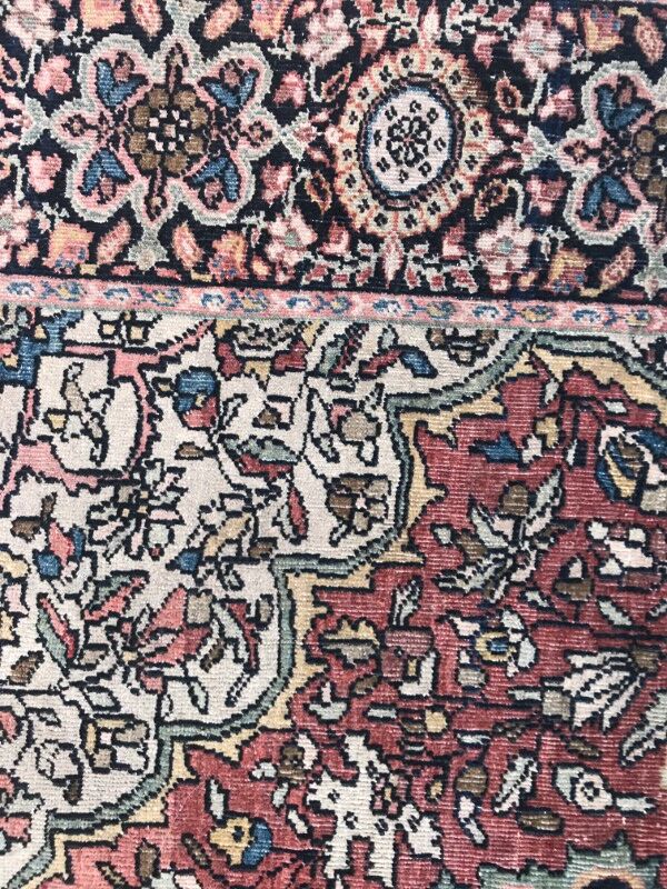 Old Persian carpet end Sarogh handmade 102 X 142 CM