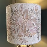 Table lamp on printing roll with floral lampshade floor lamp